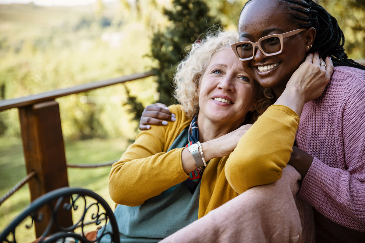 Senior Woman on Rehab with care and help of younger